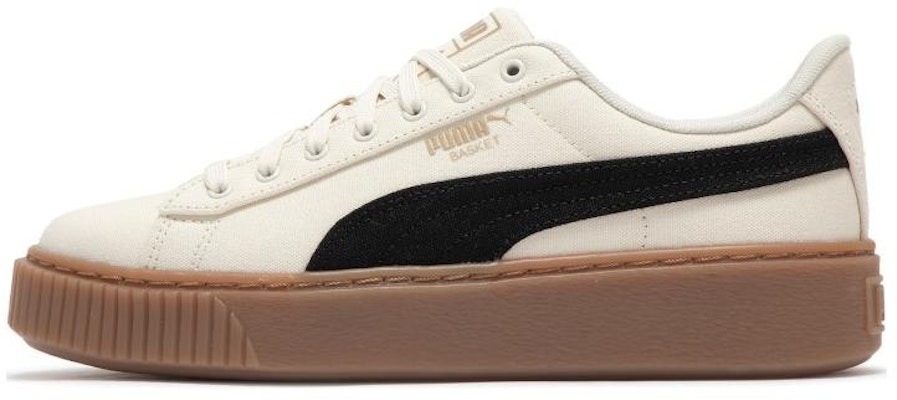 (Women) Puma Basket Platform Canvas 'Beige Black' 399251-01 Buy (Women) Puma Basket Platform Canvas 'Beige Black' 399251-01