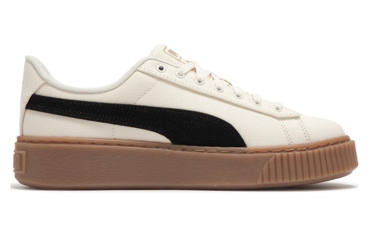 Order (W) Puma Basket Platform Lona 'Beige Negro' 399251-01