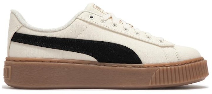 (W) (女性) プーマ バスケット プラットフォーム キャンバス 'ベージュ ブラック' 399251-01 399251-01 Order (W) (女性) プーマ バスケット プラットフォーム キャンバス 'ベージュ ブラック' 399251-01 399251-01