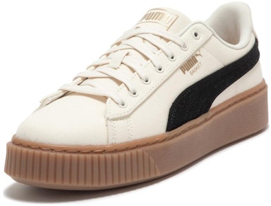 (W) (女性) プーマ バスケット プラットフォーム キャンバス 'ベージュ ブラック' 399251-01 399251-01 Lookbook (W) (女性) プーマ バスケット プラットフォーム キャンバス 'ベージュ ブラック' 399251-01 399251-01