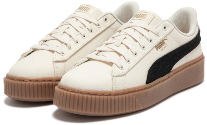(Women) Puma Basket Platform Canvas 'Beige Black' 399251-01 Shop (Women) Puma Basket Platform Canvas 'Beige Black' 399251-01