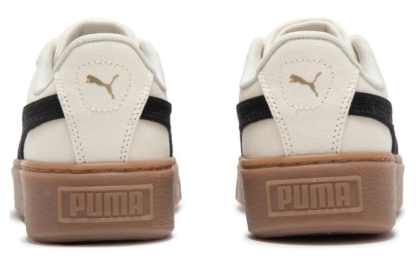 Sizing (W) Puma Basket Platform Lona 'Beige Negro' 399251-01