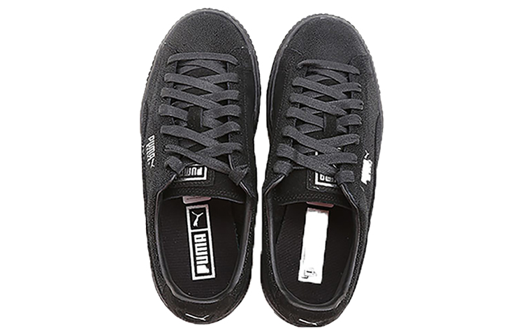 Shop (Women) Puma Basket Platform Casual Sneakers 'Black' 363313-04