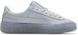 (W) Puma Basket Platform Core Biru Muda/Perak Kasut Lembut Rendah 364040-10