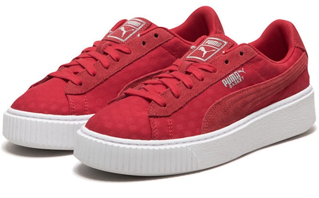 (Women) Puma Basket Platform DE Casual Sneakers Red/White 364102-03 Lookbook (Women) Puma Basket Platform DE Casual Sneakers Red/White 364102-03