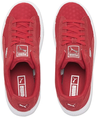 (Women) Puma Basket Platform DE Casual Sneakers Red/White 364102-03 Shop (Women) Puma Basket Platform DE Casual Sneakers Red/White 364102-03