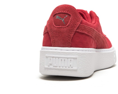 (Women) Puma Basket Platform DE Casual Sneakers Red/White 364102-03 Purchase (Women) Puma Basket Platform DE Casual Sneakers Red/White 364102-03