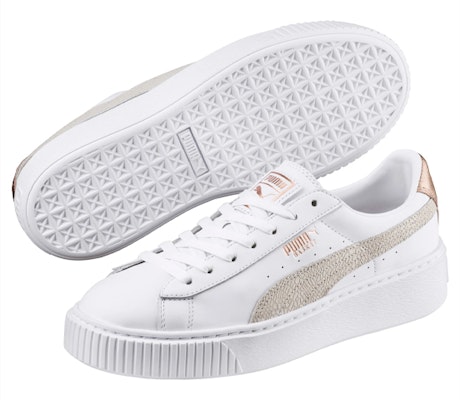 (W) Puma Basket Platform Euphoria RG 'Putih Abu Emas' 366814-02 Shop (W) Puma Basket Platform Euphoria RG 'Putih Abu Emas' 366814-02