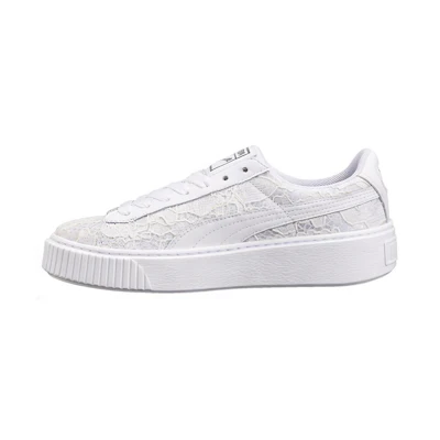 (W) Puma Basket Platform FO 'Lace - White'
