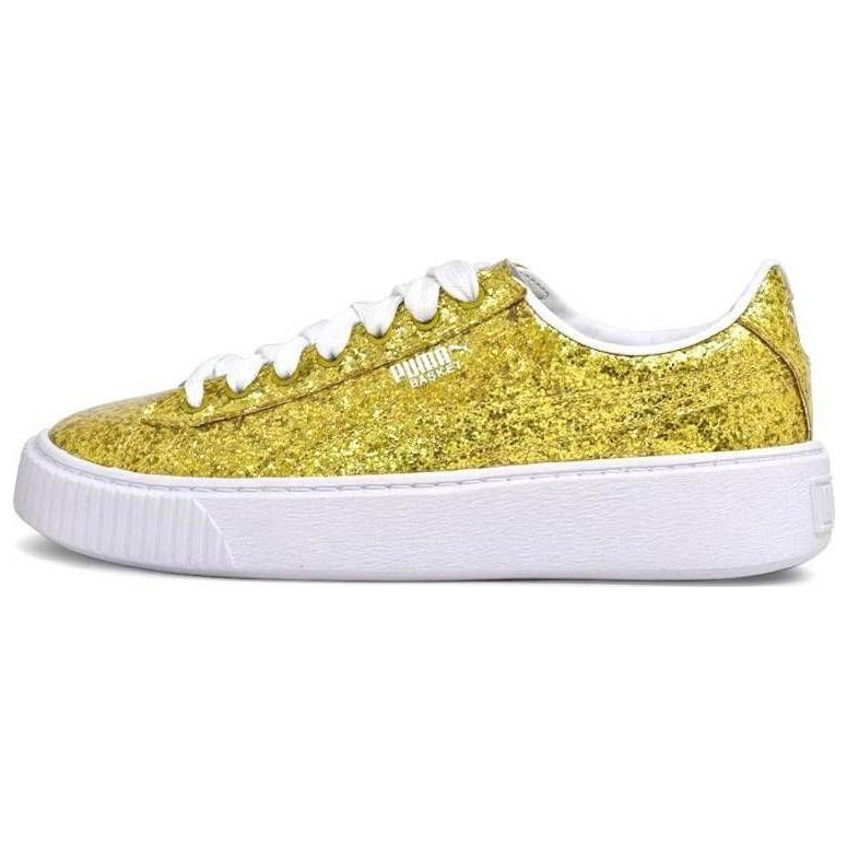 (Women) Puma Basket Platform Glitter 'Gold'  364093-02