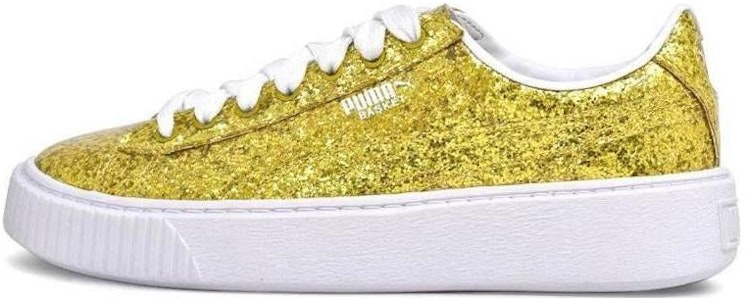 (W) Puma Basket Platform Glitter 'Emas' 364093-02 Buy (W) Puma Basket Platform Glitter 'Emas' 364093-02