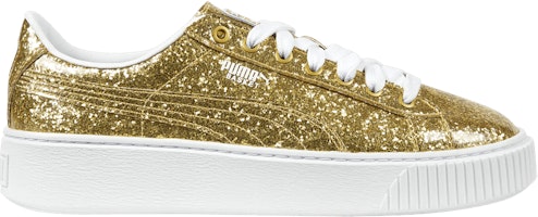 (Women) Puma Basket Platform Glitter 'Gold' 364093-02 (Women) Puma Basket Platform Glitter 'Gold' 364093-02