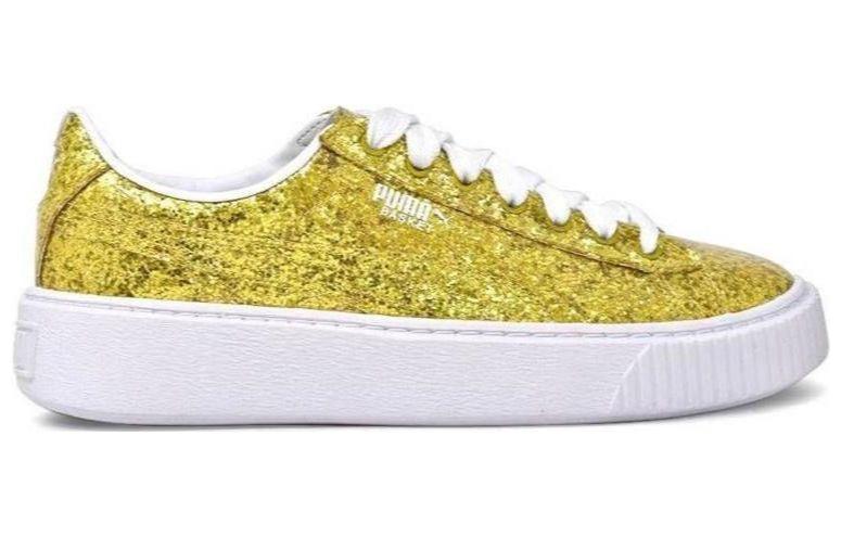 Order (W) Puma Basket Platform Glitter 'Emas' 364093-02