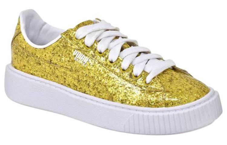 Lookbook (W) Puma Basket Platform Glitter 'Emas' 364093-02