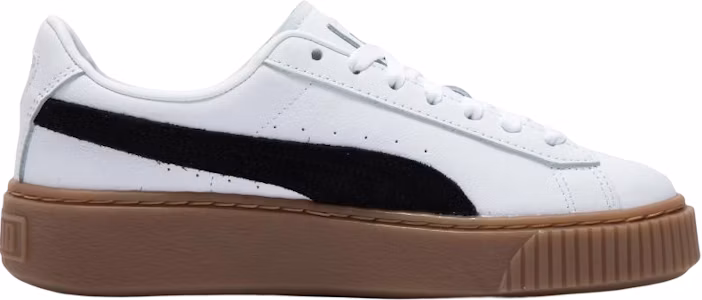 Lookbook PUMA Basket Platform L 防滑耐磨 低筒 板鞋 女式 白色