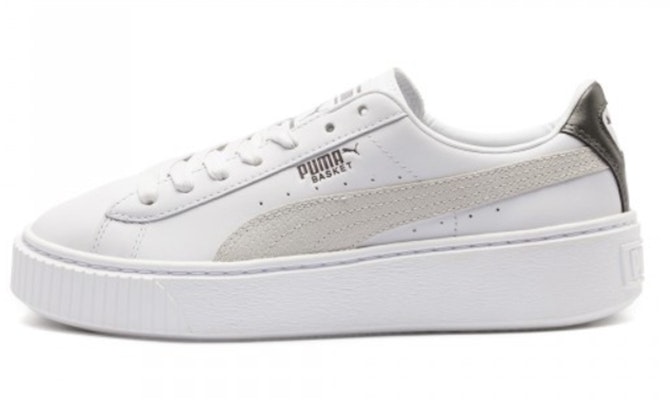 (Women) Puma Basket Platform Low Top Casual Skate Shoes Unisex White 367850-01 Buy (Women) Puma Basket Platform Low Top Casual Skate Shoes Unisex White 367850-01