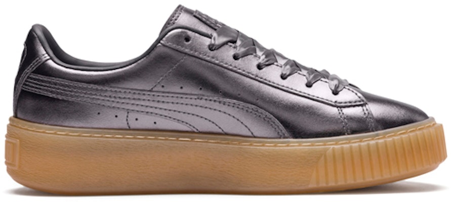 (Women) Puma Basket Platform Luxe 'Quiet Shade' 366687-01 Order (Women) Puma Basket Platform Luxe 'Quiet Shade' 366687-01