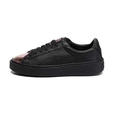 (W) Puma Basket Platform Metallic 'Black Rose Gold'