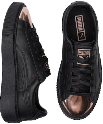(Women) Puma Basket Platform Metallic 'Black Rose Gold' 366169-02 Purchase (Women) Puma Basket Platform Metallic 'Black Rose Gold' 366169-02