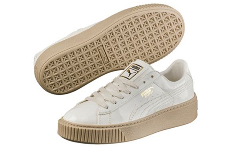(W) Puma Basket Platform Patent Marshmallow 'White' 圖 5