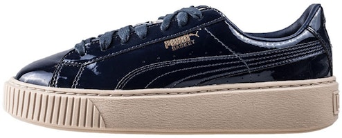 (Women) Puma Basket Platform Patent Marshmallow 'Black' 363314-06 (Women) Puma Basket Platform Patent Marshmallow 'Black' 363314-06