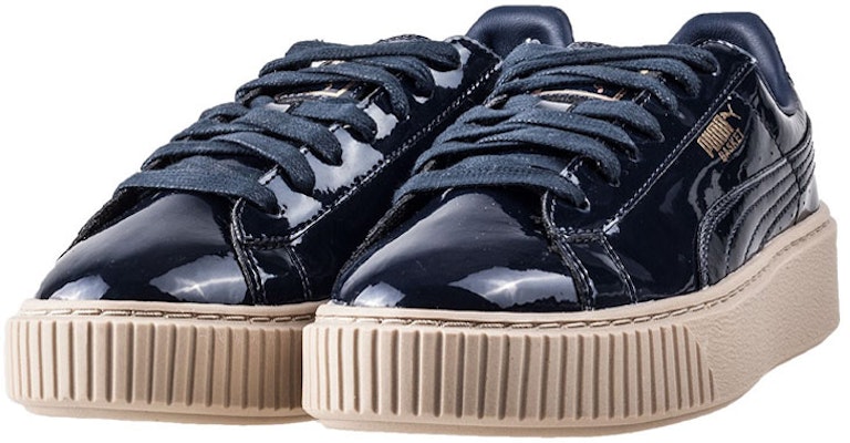 (Women) Puma Basket Platform Patent Marshmallow 'Black' 363314-06 Lookbook (Women) Puma Basket Platform Patent Marshmallow 'Black' 363314-06