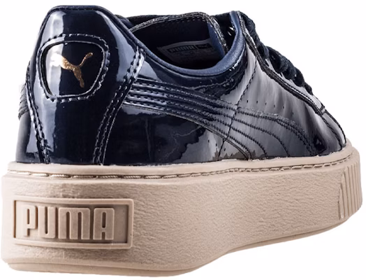 (Women) Puma Basket Platform Patent Marshmallow 'Black' 363314-06 Shop (Women) Puma Basket Platform Patent Marshmallow 'Black' 363314-06