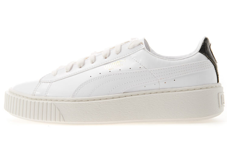Buy (W) 푸마 바스켓 플랫폼 패턴트 화이트 블랙 (Puma Basket Platform Patent White Black) 363314-07