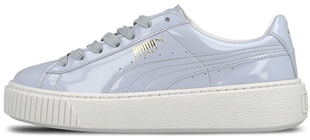 (Women) Puma Basket Platform Patent Halogen Blue 363314-01 (Women) Puma Basket Platform Patent Halogen Blue 363314-01