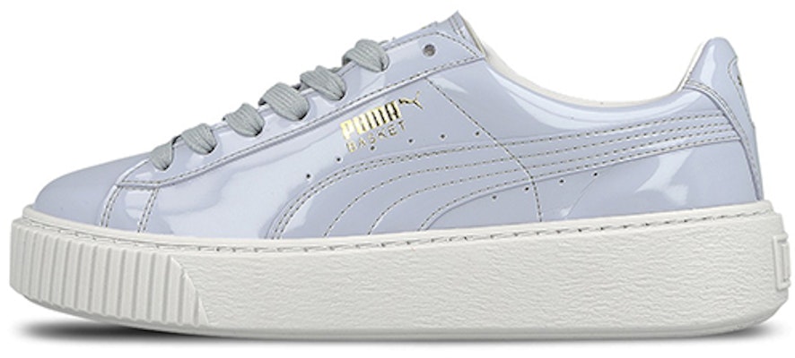 (Women) Puma Basket Platform Patent Halogen Blue 363314-01 Buy (Women) Puma Basket Platform Patent Halogen Blue 363314-01
