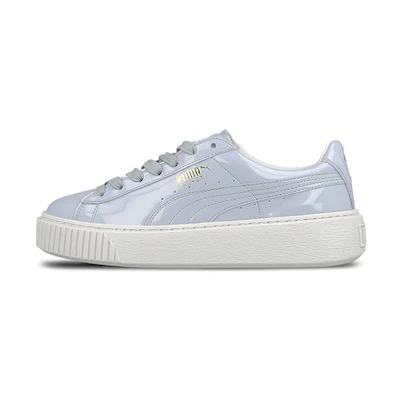(W) Puma Basket Platform Patent Halogen Blue