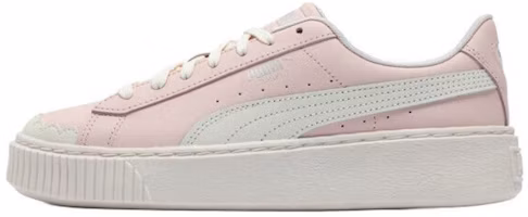 (Women) Puma Basket Platform Retro Casual Low-Top Sneakers Pink White 397250-02 (Women) Puma Basket Platform Retro Casual Low-Top Sneakers Pink White 397250-02