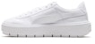 (W) Puma Basket Platform Retro Kasut Rata Skateboard Kasual Unisex Putih 367046-01