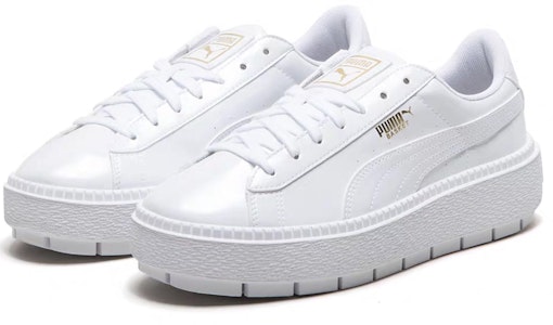 (W) Zapatillas Puma Basket Platform Retro Blancas Unisex Casual y Skateboarding. 367046-01 Lookbook (W) Zapatillas Puma Basket Platform Retro Blancas Unisex Casual y Skateboarding. 367046-01