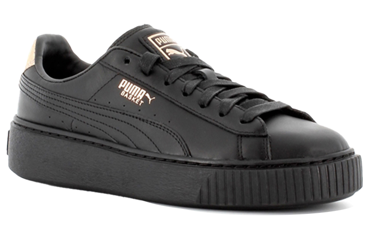 Lookbook Puma Basket Platform Rg 輕便耐磨防滑 低筒運動板鞋 女款 黑色