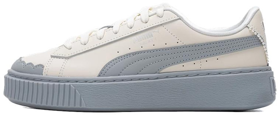 (Women) Puma Basket Platform Shoes 'Pearl White Blue' 398910-04 Buy (Women) Puma Basket Platform Shoes 'Pearl White Blue' 398910-04