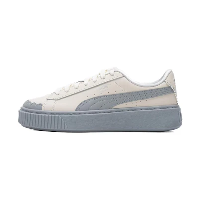 (W) Puma Basket Platform Shoes 'Pearl White Blue'