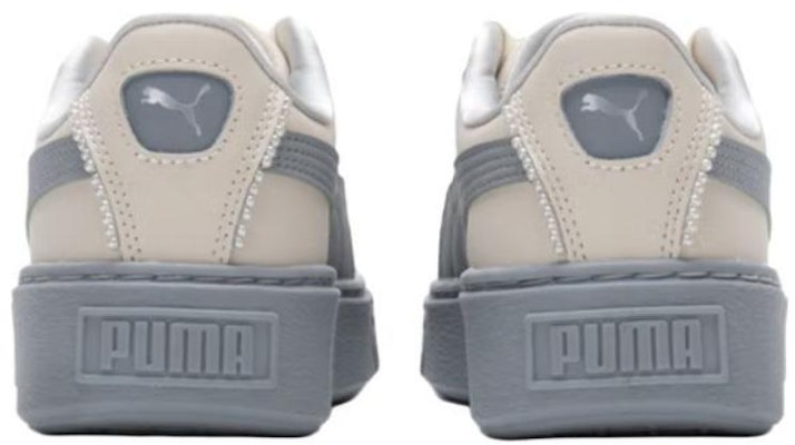 (Women) Puma Basket Platform Shoes 'Pearl White Blue' 398910-04 Shop (Women) Puma Basket Platform Shoes 'Pearl White Blue' 398910-04