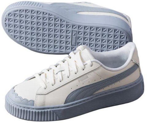 (Women) Puma Basket Platform Shoes 'Pearl White Blue' 398910-04 Purchase (Women) Puma Basket Platform Shoes 'Pearl White Blue' 398910-04