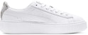(W) Puma Basket Platform Kasut Putih/Perak 369840-02