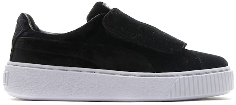 (W) プーマ バスケット プラットフォーム ベルベット 黒 (Puma Basuketto Purattofōmu Berubetto Kuro) 364068-01 Order (W) プーマ バスケット プラットフォーム ベルベット 黒 (Puma Basuketto Purattofōmu Berubetto Kuro) 364068-01
