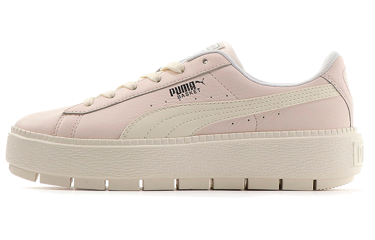 (W) Puma Basket Platform Trace Light Thick Sole Shoes Pink