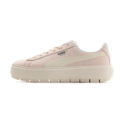 (W) Puma Basket Platform Trace Light Thick Sole Shoes Pink