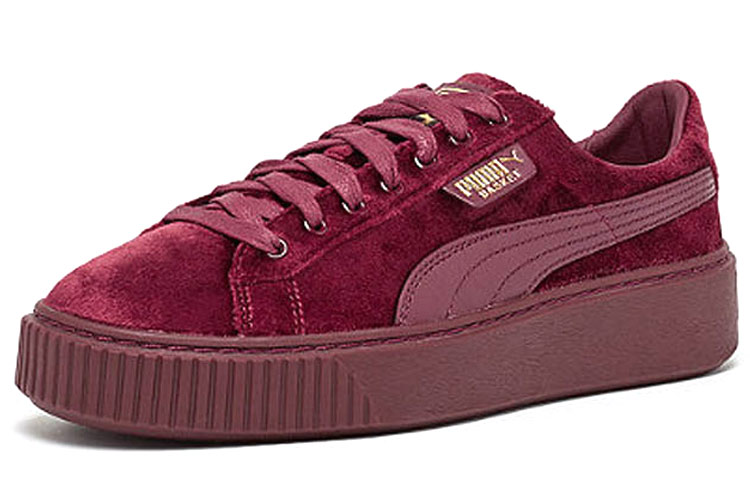 (W) Puma Basket Platform Velvet 'Red' 圖 2