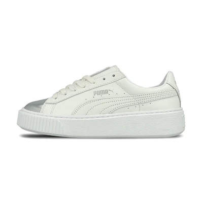 (W) Puma Basket Skate shoes 'White Silver'