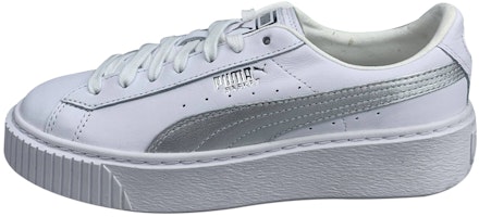 (W) 푸마 바스켓 스케이트 '화이트 실버' (Puma Basket Skate '화이트 실버') 367522-01 Buy (W) 푸마 바스켓 스케이트 '화이트 실버' (Puma Basket Skate '화이트 실버') 367522-01