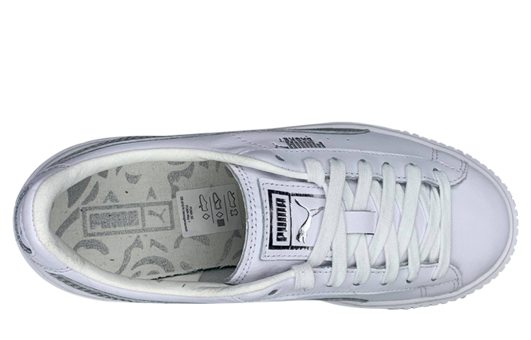 (W) Puma Basket Skate shoes 'White Silver' 圖 3