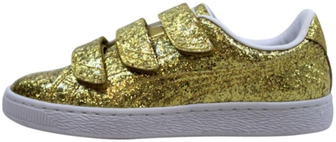 (Women) Puma Basket Strap Glitter 'Gold' 364070-02 (Women) Puma Basket Strap Glitter 'Gold' 364070-02