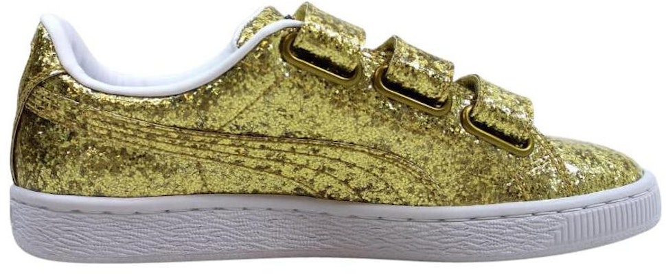 (Women) Puma Basket Strap Glitter 'Gold' 364070-02 Order (Women) Puma Basket Strap Glitter 'Gold' 364070-02