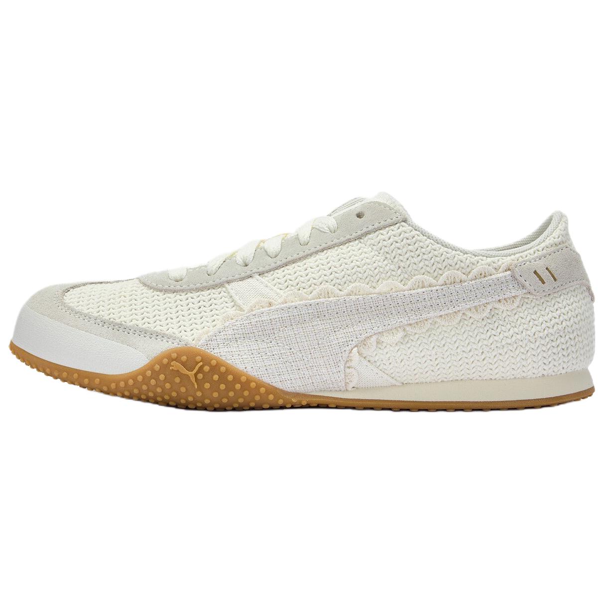 (Women) PUMA Bella UT Casual Low-Top Sneakers Beige Fabric Leather Rubber. 408810-01